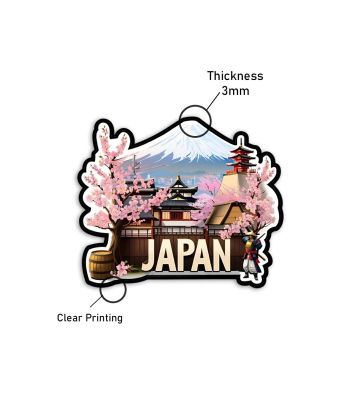 Japan Fridge Magnet  Country Theme Fridge Magnet | Souvenir Wooden Refrigerator Stylish Magnet for Kitchen & Home Decor   Fridge Decoration Trave Souvenir Gift