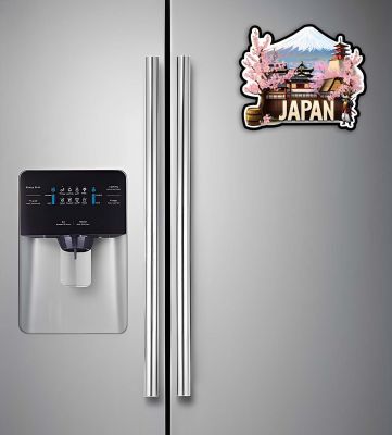 Japan Fridge Magnet  Country Theme Fridge Magnet | Souvenir Wooden Refrigerator Stylish Magnet for Kitchen & Home Decor   Fridge Decoration Trave Souvenir Gift