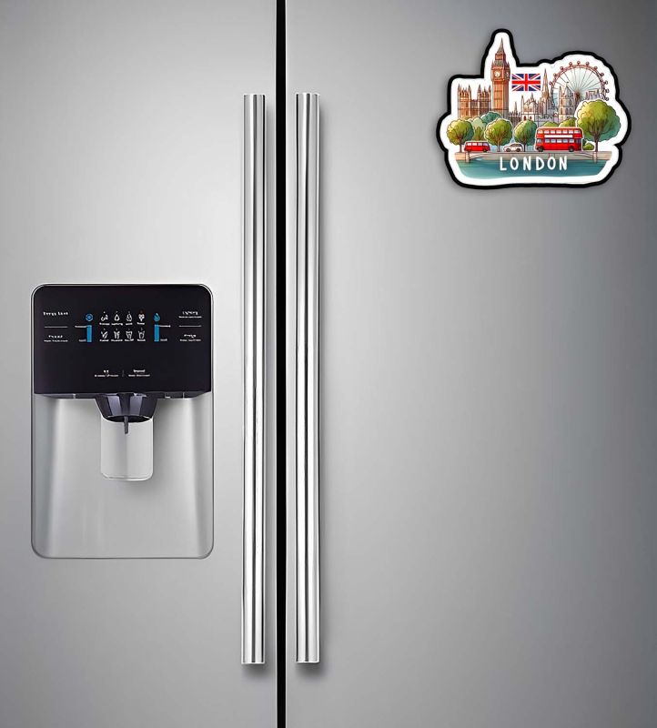 London Fridge Magnet Country Theme Fridge Magnet   Souvenir Wooden Refrigerator Stylish Magnet for Kitchen & Home Decor  Fridge Decoration Travel Souvenir Gift