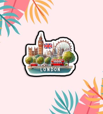 London Fridge Magnet Country Theme Fridge Magnet   Souvenir Wooden Refrigerator Stylish Magnet for Kitchen & Home Decor  Fridge Decoration Travel Souvenir Gift