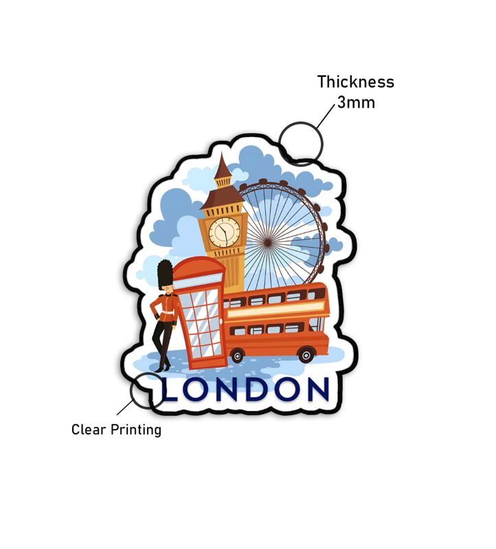 London Fridge Magnet1  Country Theme Fridge Magnet  Souvenir Wooden Refrigerator Stylish Magnet for Kitchen & Home Decor  Fridge Decoration Trave  Souvenir Gift