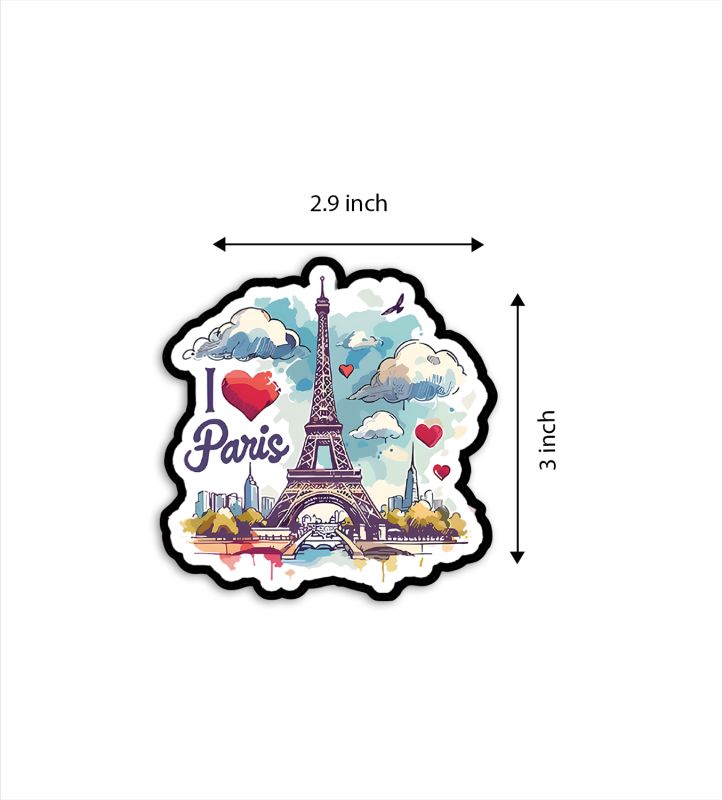 Paris Fridge Magnet  Country Theme Fridge Magnet   Souvenir Wooden Refrigerator Stylish Magnet for Kitchen & Home Decor  Fridge Decoration Travel Souvenir Gift