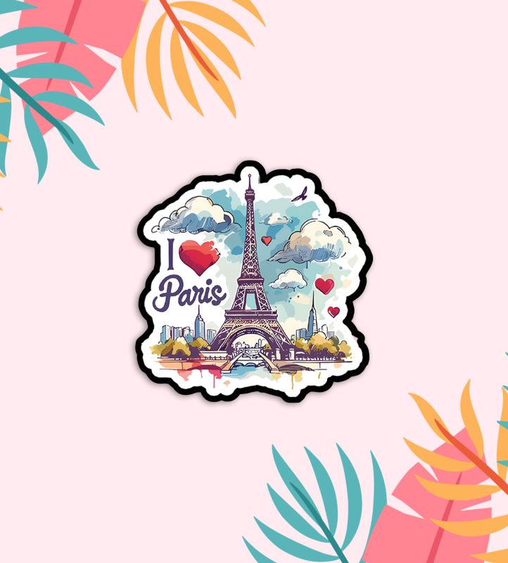 Paris Fridge Magnet  Country Theme Fridge Magnet   Souvenir Wooden Refrigerator Stylish Magnet for Kitchen & Home Decor  Fridge Decoration Travel Souvenir Gift