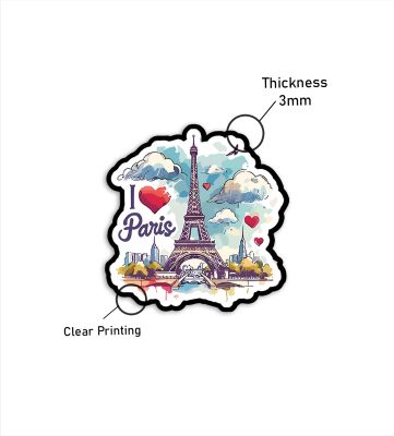 Paris Fridge Magnet  Country Theme Fridge Magnet   Souvenir Wooden Refrigerator Stylish Magnet for Kitchen & Home Decor  Fridge Decoration Travel Souvenir Gift