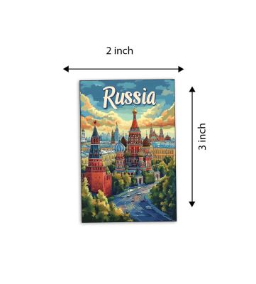 Russia Fridge Magnet Country Theme Fridge Magnet  Souvenir Wooden Refrigerator Stylish Magnet for Kitchen & Home Decor   Fridge Decoration Travel Souvenir Gift