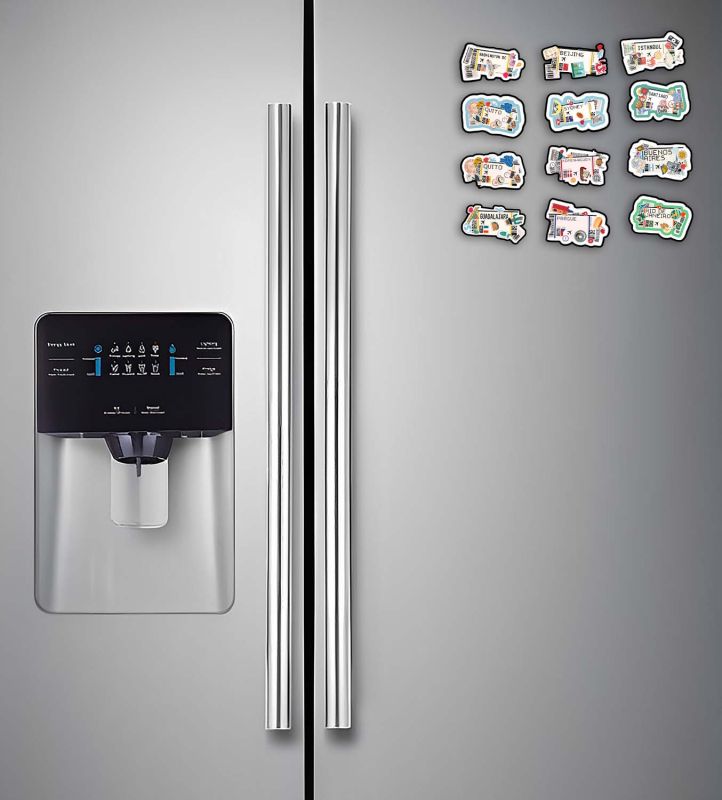 World Travel City Fridge Magnets 12 Pieces Refrigerator Magnet Gift for Tourists   Decorative for Home, Office, Locker & Almirah  Travel Fridge Magnet Set