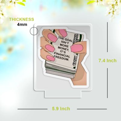 Financial Freedom UV Print Lamp Plaque – Motivational Desk Decor for Women t inspires confidence, ambition, and empowerment every single day.