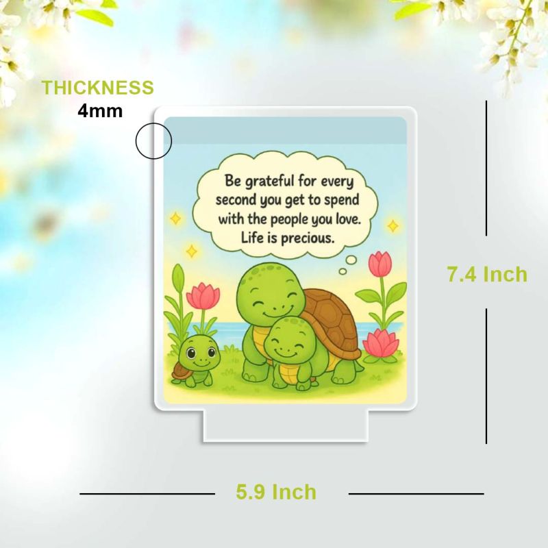 A beautiful reminder to value life! Display this wooden-base acrylic plaque and embrace gratitude every day.