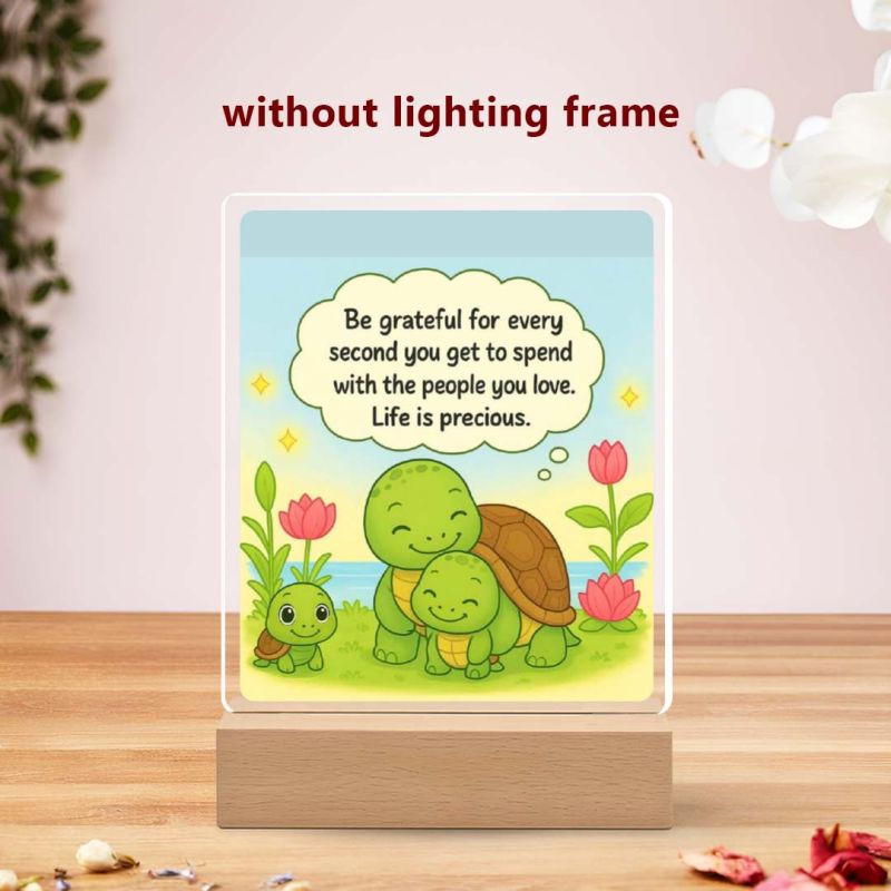 A beautiful reminder to value life! Display this wooden-base acrylic plaque and embrace gratitude every day.