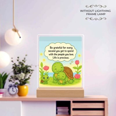 A beautiful reminder to value life! Display this wooden-base acrylic plaque and embrace gratitude every day.