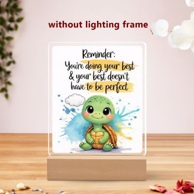 Celebrate effort, not perfection! Display this wooden-base acrylic plaque as a daily reminder to do your best without pressure.