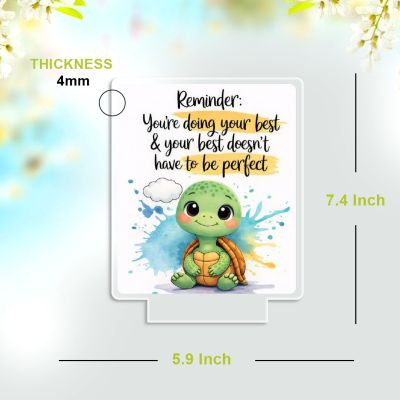 Celebrate effort, not perfection! Display this wooden-base acrylic plaque as a daily reminder to do your best without pressure.