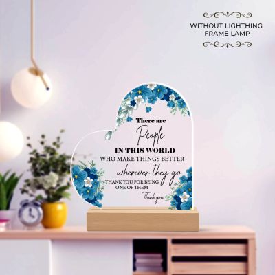 Heart-Shaped Appreciation Acrylic Plaque with Wooden Stand – Thank You Gift  for him her husband  and wife