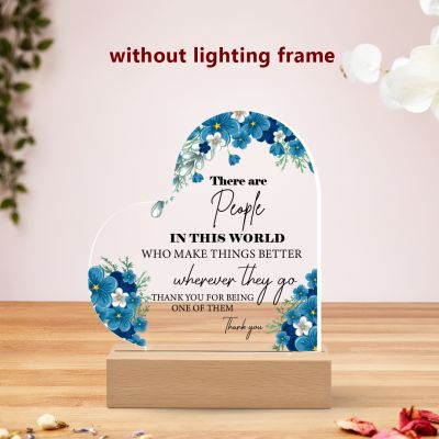 Heart-Shaped Appreciation Acrylic Plaque with Wooden Stand – Thank You Gift  for him her husband  and wife