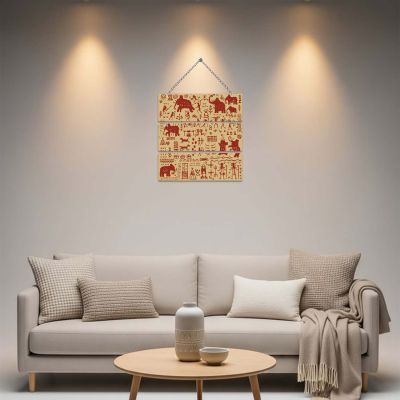 Tribal Warli Art Wooden Wall Hanging