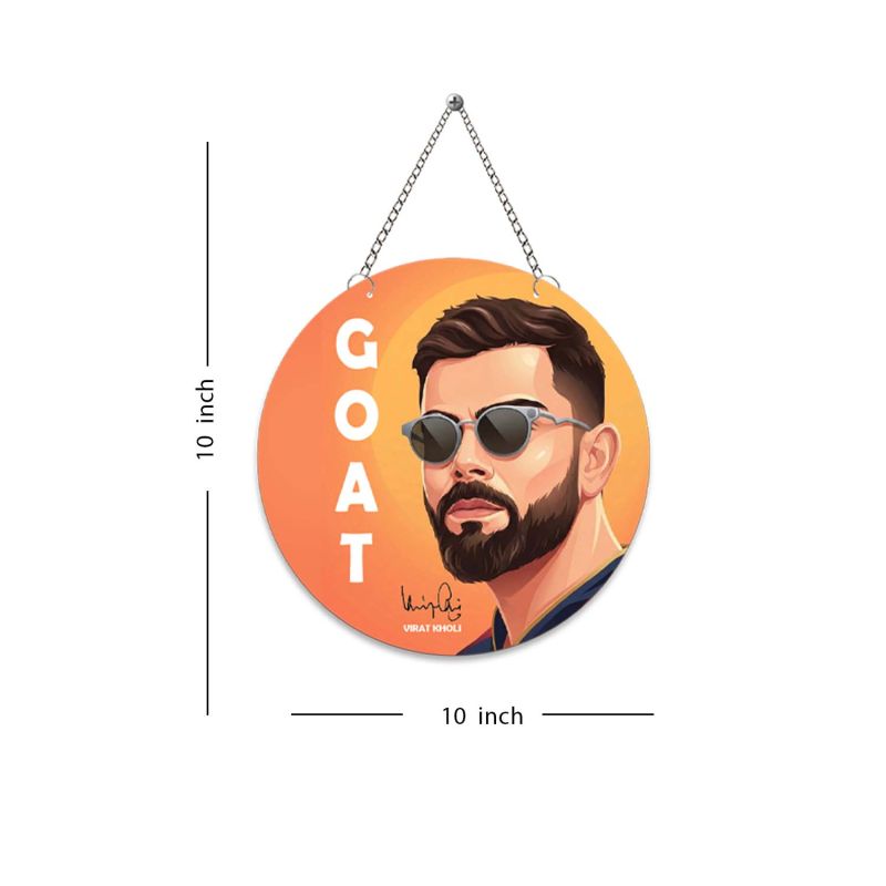 Virat Kohli GOAT Round Wall Hanging