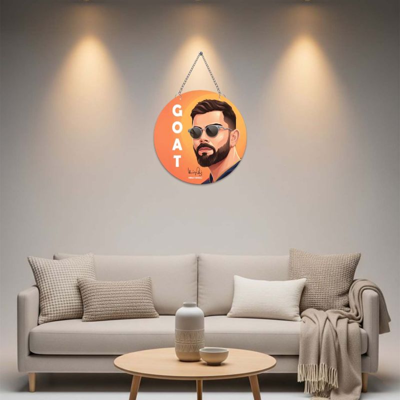 Virat Kohli GOAT Round Wall Hanging