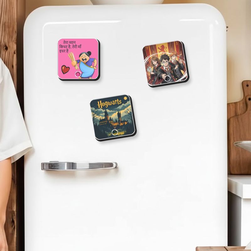 Tera Dhyan Kidhar Hai Teri Maa Idhar Hai Personalized Musical Fridge Magnet Rechargeable Gift for Mom