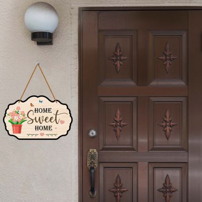 Wooden Home Sweet Home Wall Hanging Floral Butterfly Wall Decor