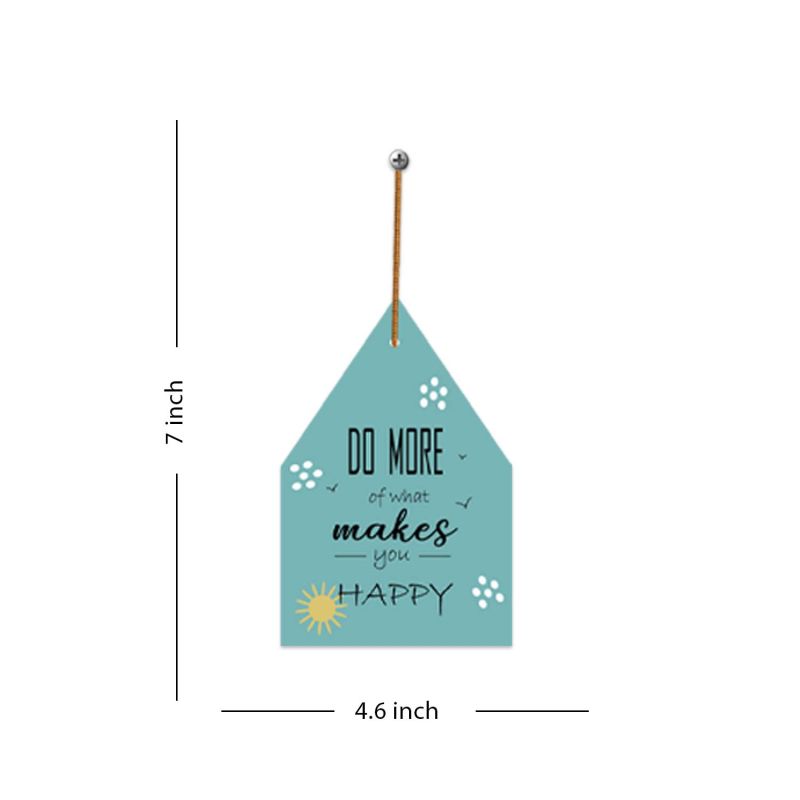 Set of 4 House-Shaped Motivational Wall Hangings Inspirational Wood Decor for Home & Office