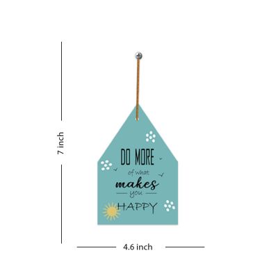 Set of 4 House-Shaped Motivational Wall Hangings Inspirational Wood Decor for Home & Office