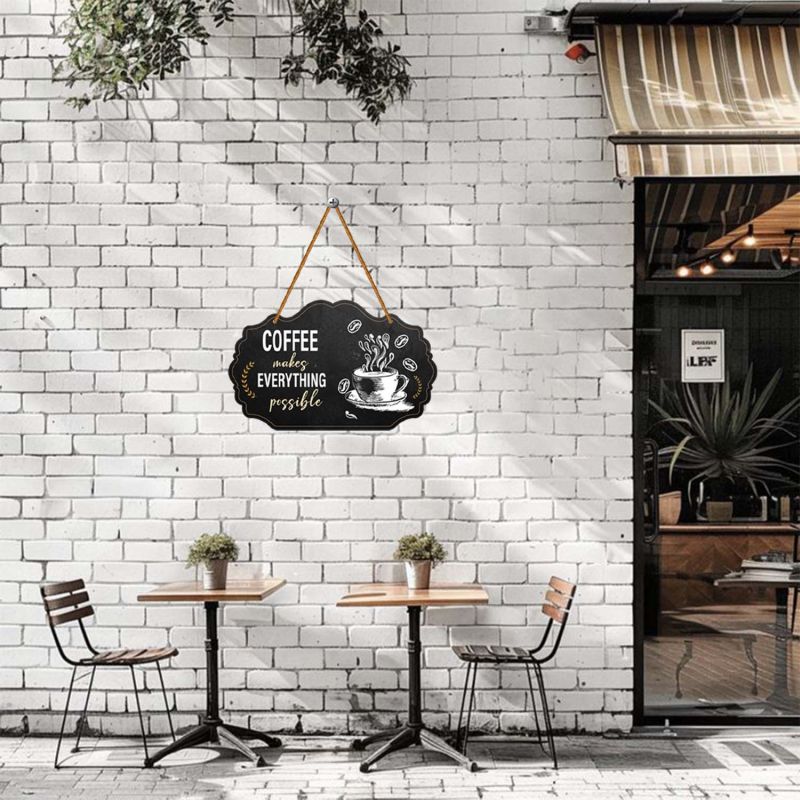 Coffee Makes Everything Possible Wall Hanging  Kitchen, Café & Office Decor for Coffee Lovers