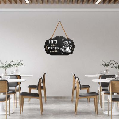 Coffee Makes Everything Possible Wall Hanging  Kitchen, Café & Office Decor for Coffee Lovers
