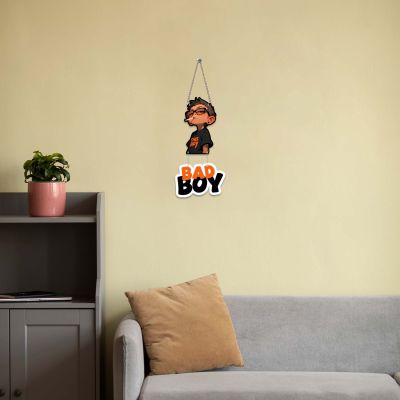 Bad Boy Wooden Wall Hanging Funny Decorative Wall Art for Boys’ Room & Home