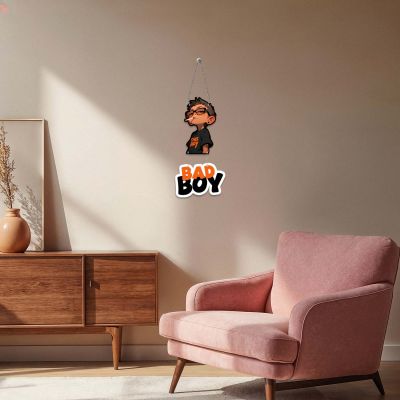 Bad Boy Wooden Wall Hanging Funny Decorative Wall Art for Boys’ Room & Home