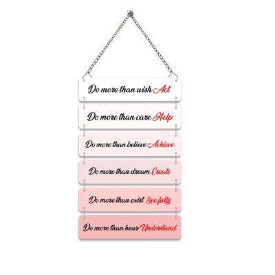 Motivational Hanging Wood Wall Decor Positive Affirmations for Home, Office & Classroom