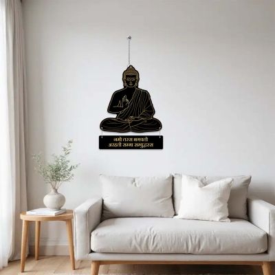 Buddha Mantra Wall Hanging Spiritual Meditation Decor for Home, Office & Yoga Room