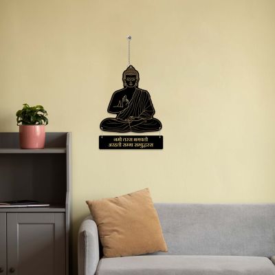 Buddha Mantra Wall Hanging Spiritual Meditation Decor for Home, Office & Yoga Room