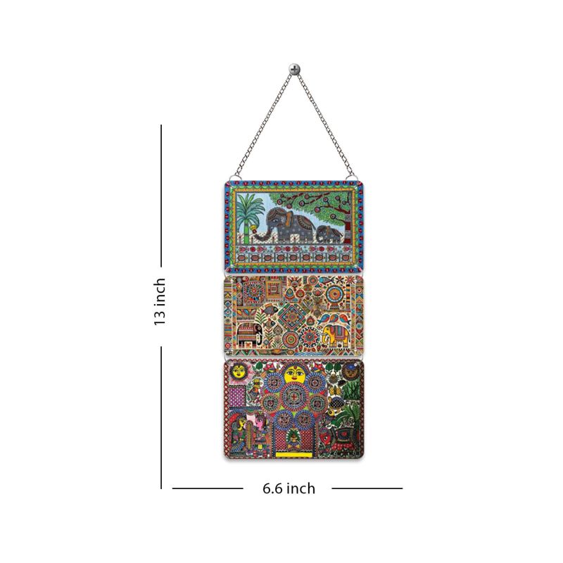 Madhubani Art Wall Hanging Decor – Traditional Indian Folk Art for Home