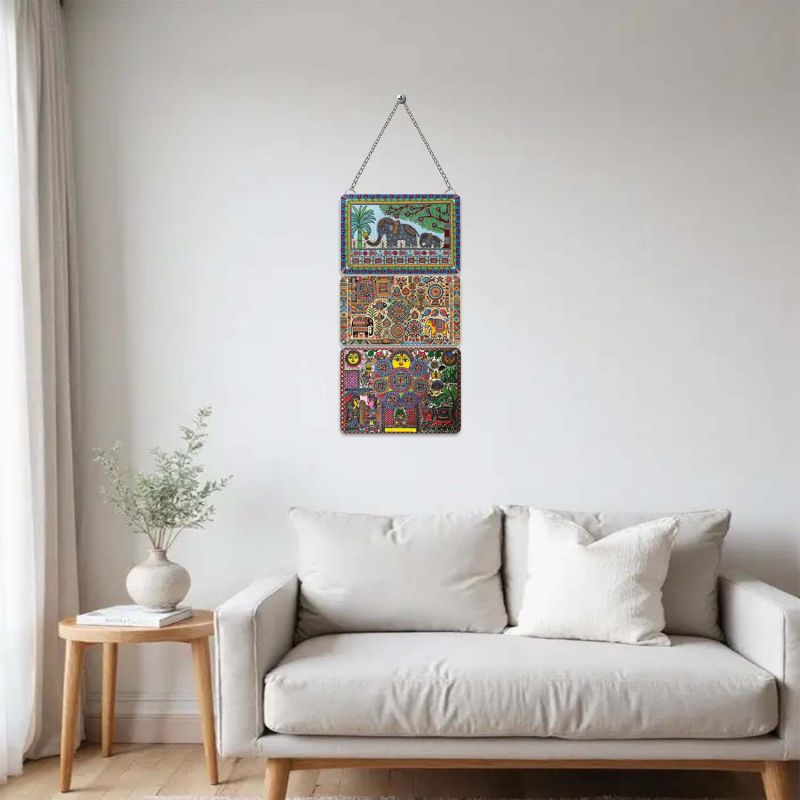 Madhubani Art Wall Hanging Decor – Traditional Indian Folk Art for Home