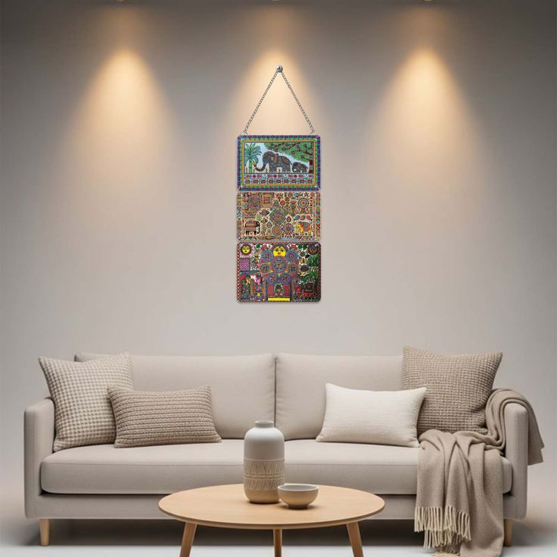Madhubani Art Wall Hanging Decor – Traditional Indian Folk Art for Home