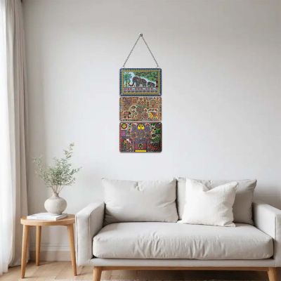 Madhubani Art Wall Hanging Decor – Traditional Indian Folk Art for Home