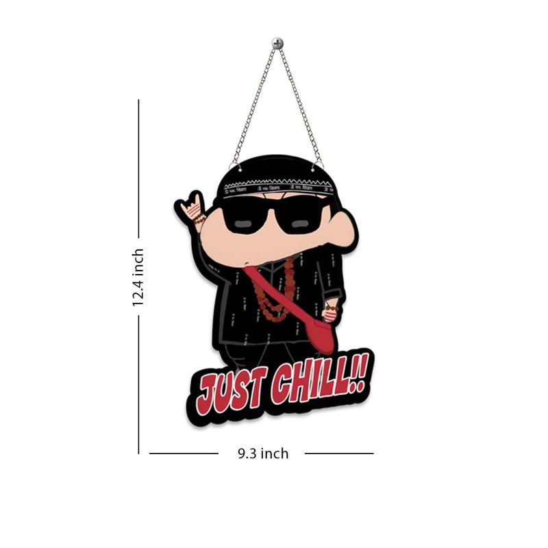 Funny Just Chill Wooden Wall Hanging Wall Art for Kids Room , Bedroom, Office & Living Room