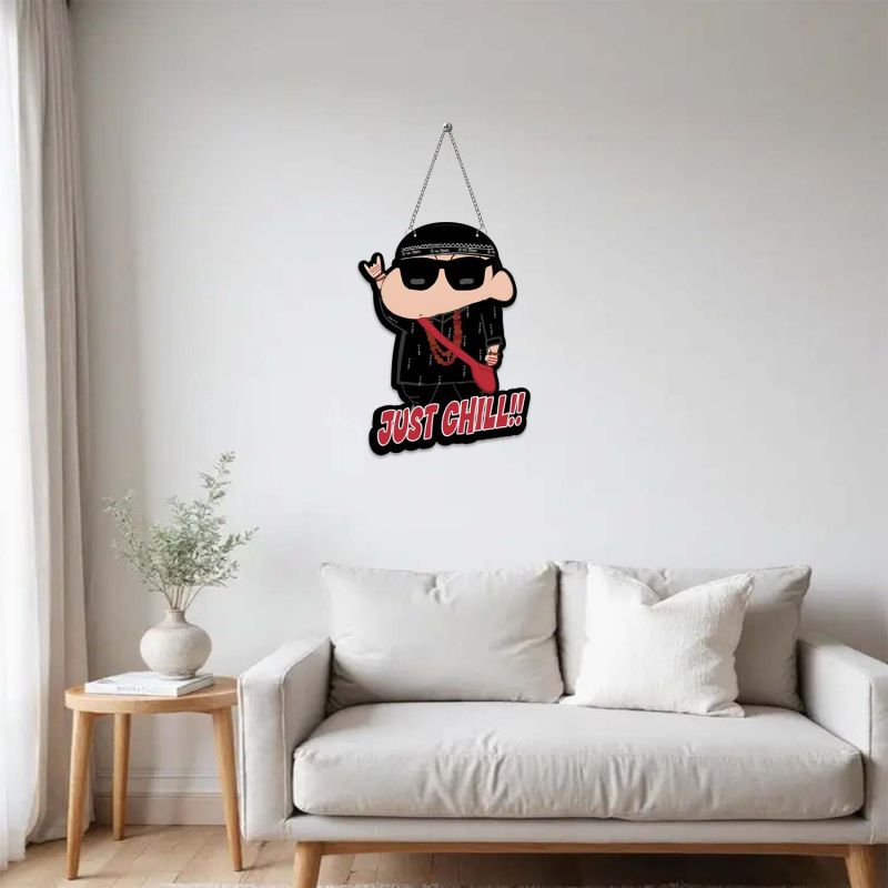Funny Just Chill Wooden Wall Hanging Wall Art for Kids Room , Bedroom, Office & Living Room