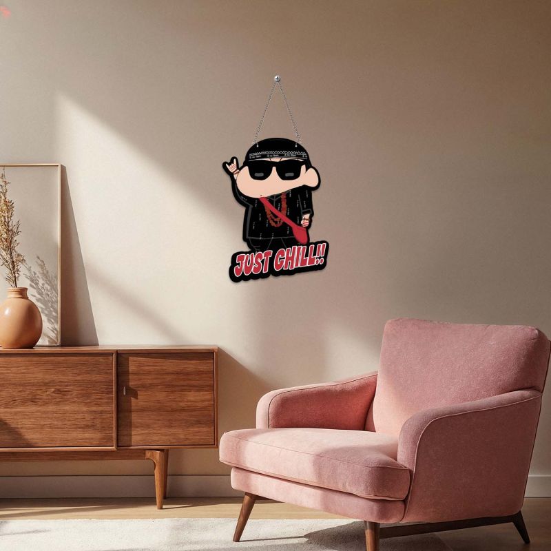 Funny Just Chill Wooden Wall Hanging Wall Art for Kids Room , Bedroom, Office & Living Room
