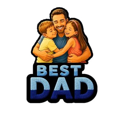 Personalized Best Dad Photo Fridge Magnet Refrigerator Door Decor Fathers Day & Birthday Gift for Papa