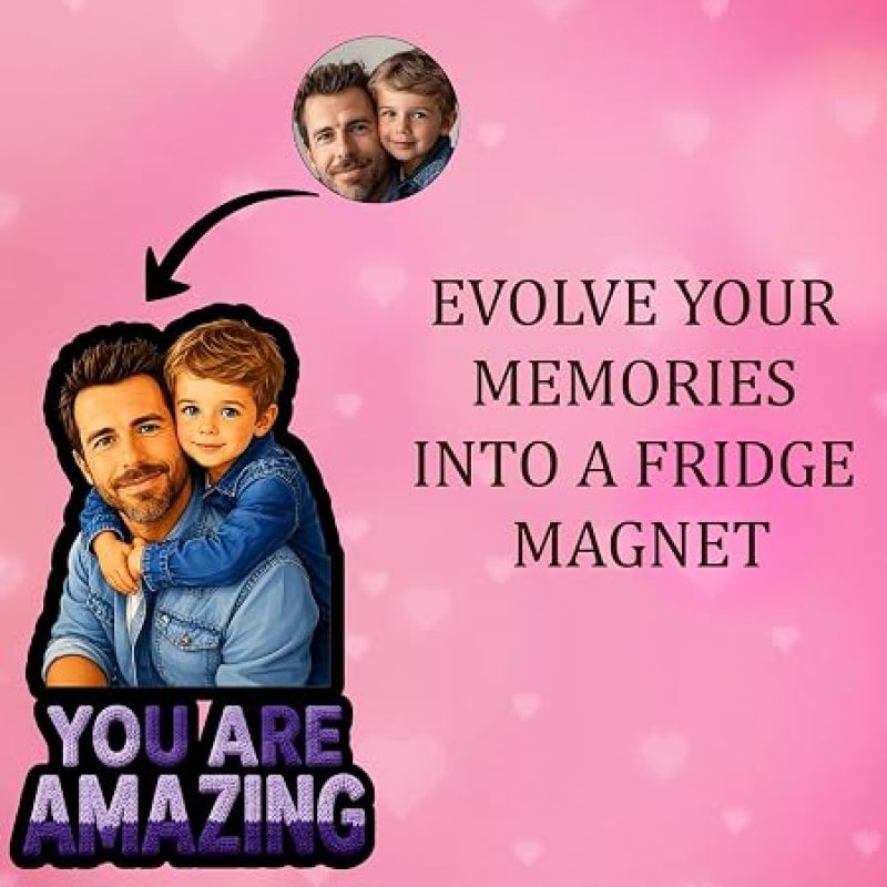 You are Amazing Dad Personalized Photo Magnet Gift for Father & Grandpaa Custom with Photo | Best Dad Gift