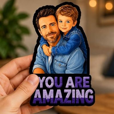 You are Amazing Dad Personalized Photo Magnet Gift for Father & Grandpaa Custom with Photo | Best Dad Gift