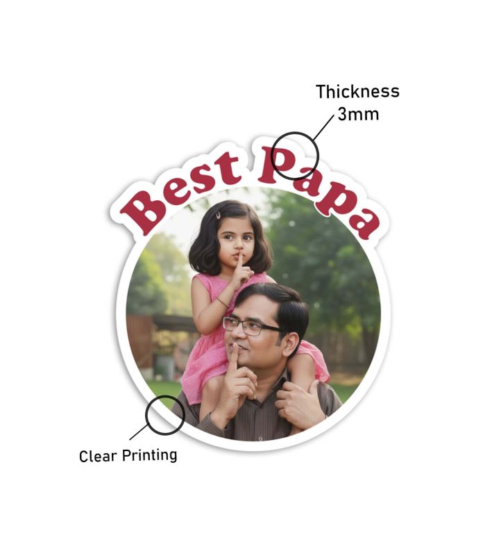 Personalized Best Papa Fridge Magnet Gift for Papa Memory Photo Fridge Magnet