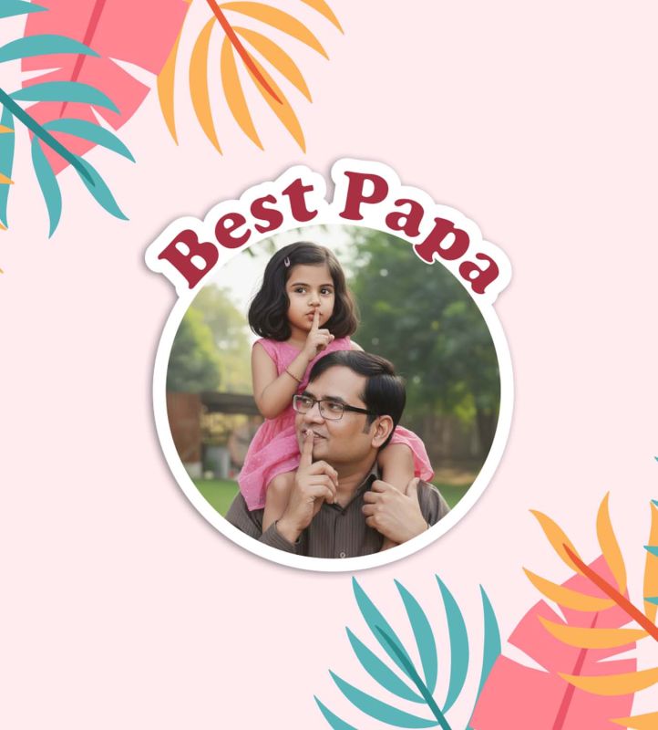 Personalized Best Papa Fridge Magnet Gift for Papa Memory Photo Fridge Magnet