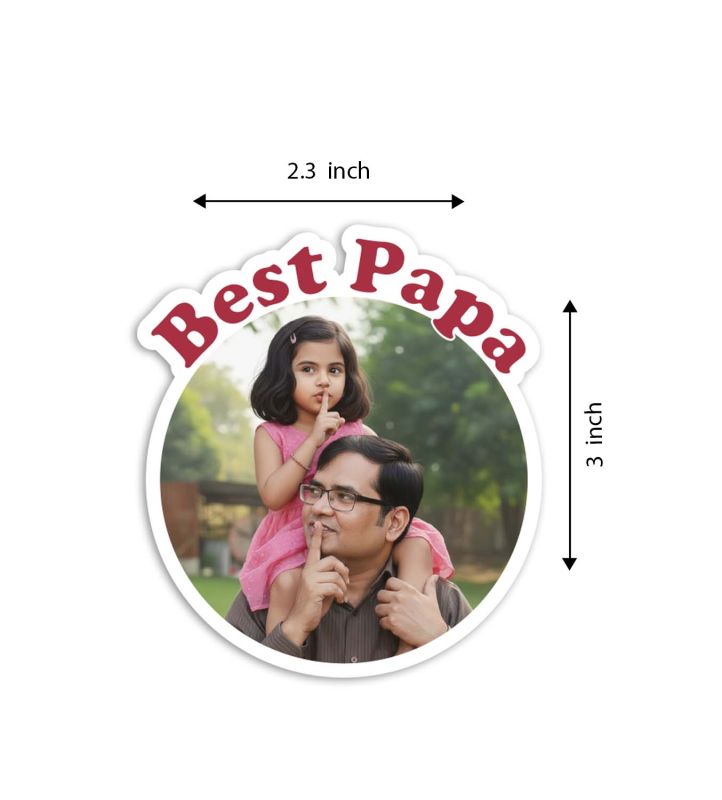 Personalized Best Papa Fridge Magnet Gift for Papa Memory Photo Fridge Magnet