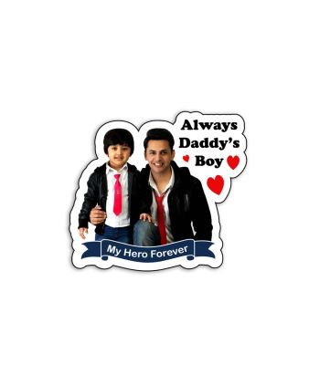 Always Daddy Boy Meaningful Personalized Photo Fridge Magnet for Dad Room Decor Dad Birthday Gifts | Photo Magnets for Fridge Dad Gift from Daughter & Son