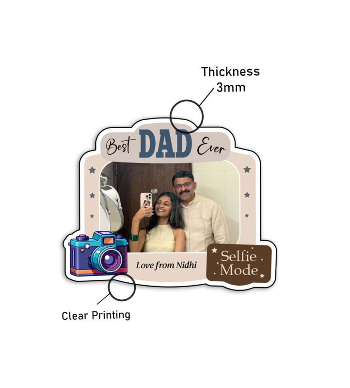 Meaningful Personalized Photo Fridge Magnet for Dad Room Decor Dad Birthday Gifts Photo Magnets for Fridge  Dad Gift from Daughter & Son (Best Dad Fridge Magnet)