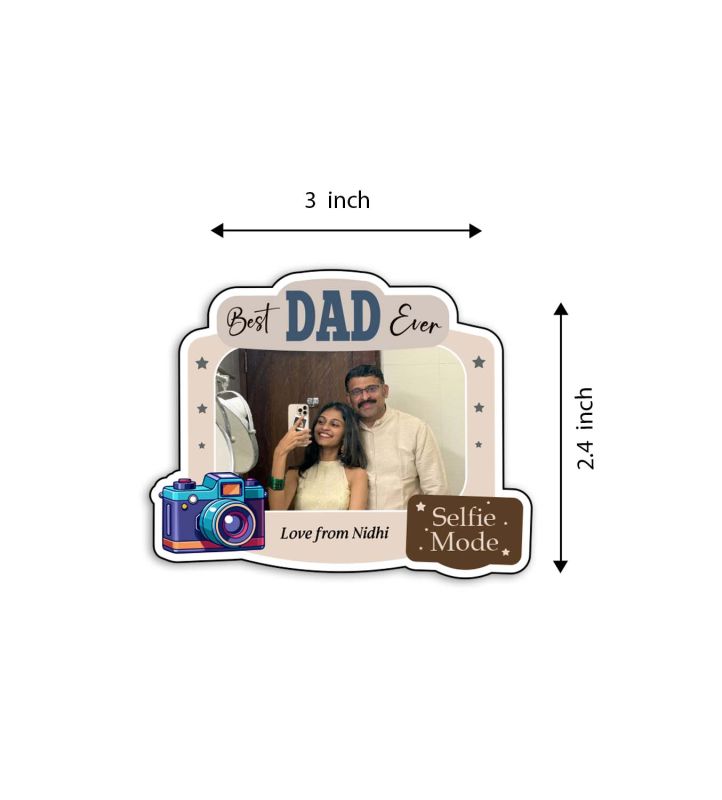 Meaningful Personalized Photo Fridge Magnet for Dad Room Decor Dad Birthday Gifts Photo Magnets for Fridge  Dad Gift from Daughter & Son (Best Dad Fridge Magnet)