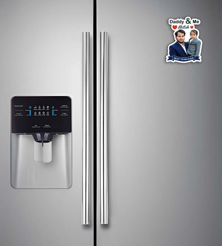 Meaningful Personalized Photo Fridge Magnet for Dad Room Decor Dad Birthday Gifts Photo Magnets for Fridge Dad Gift from Daughter & Son (Daddy & Me Magnet)