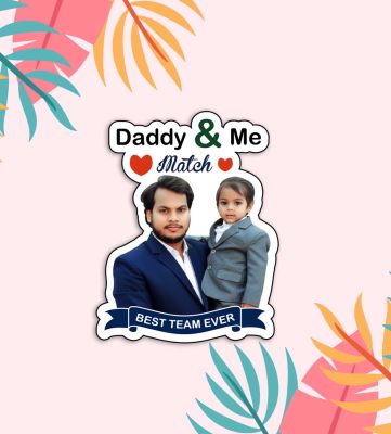 Meaningful Personalized Photo Fridge Magnet for Dad Room Decor Dad Birthday Gifts Photo Magnets for Fridge Dad Gift from Daughter & Son (Daddy & Me Magnet)